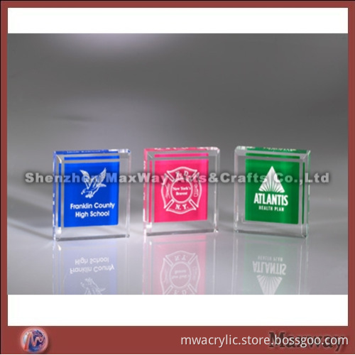High transparent corporate acrylic trophy/award stand with logo